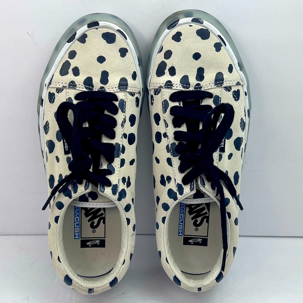 VANS OLD SKOOL NS VLT LX DALMATION, UPPER LEATHER, CRAM & BLACK, M 7.5, W 8.5 - Picture 7 of 17
